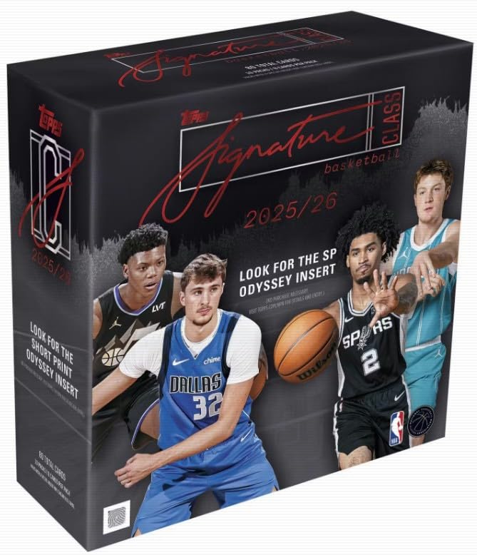 NEW 2025-26 SIGNATURE CLASS Basketball Card MEGA Box - 80 Cards Chance for Chrome Autographs!