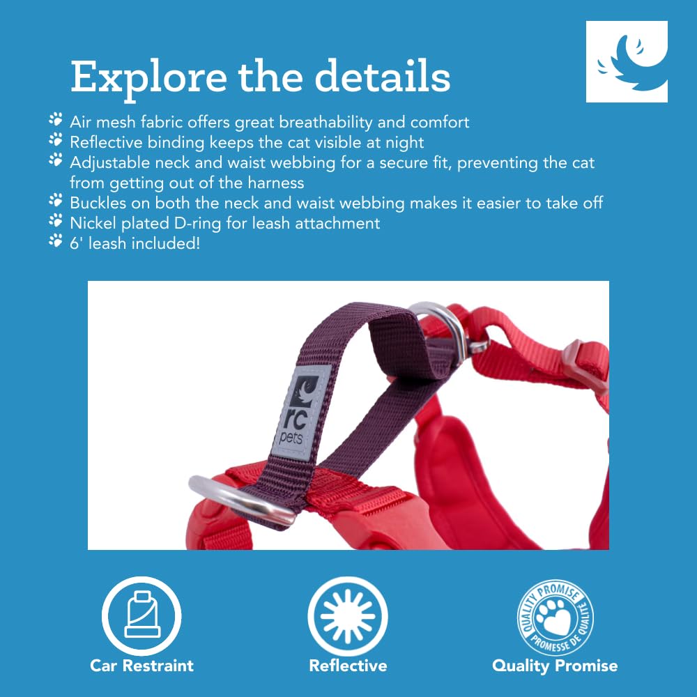 RC Pets Multi-Use, Sturdy, Breathable Moto Control Harness for Dogs and Cats | X-Small, Black/Grey (Small, Black/Grey)