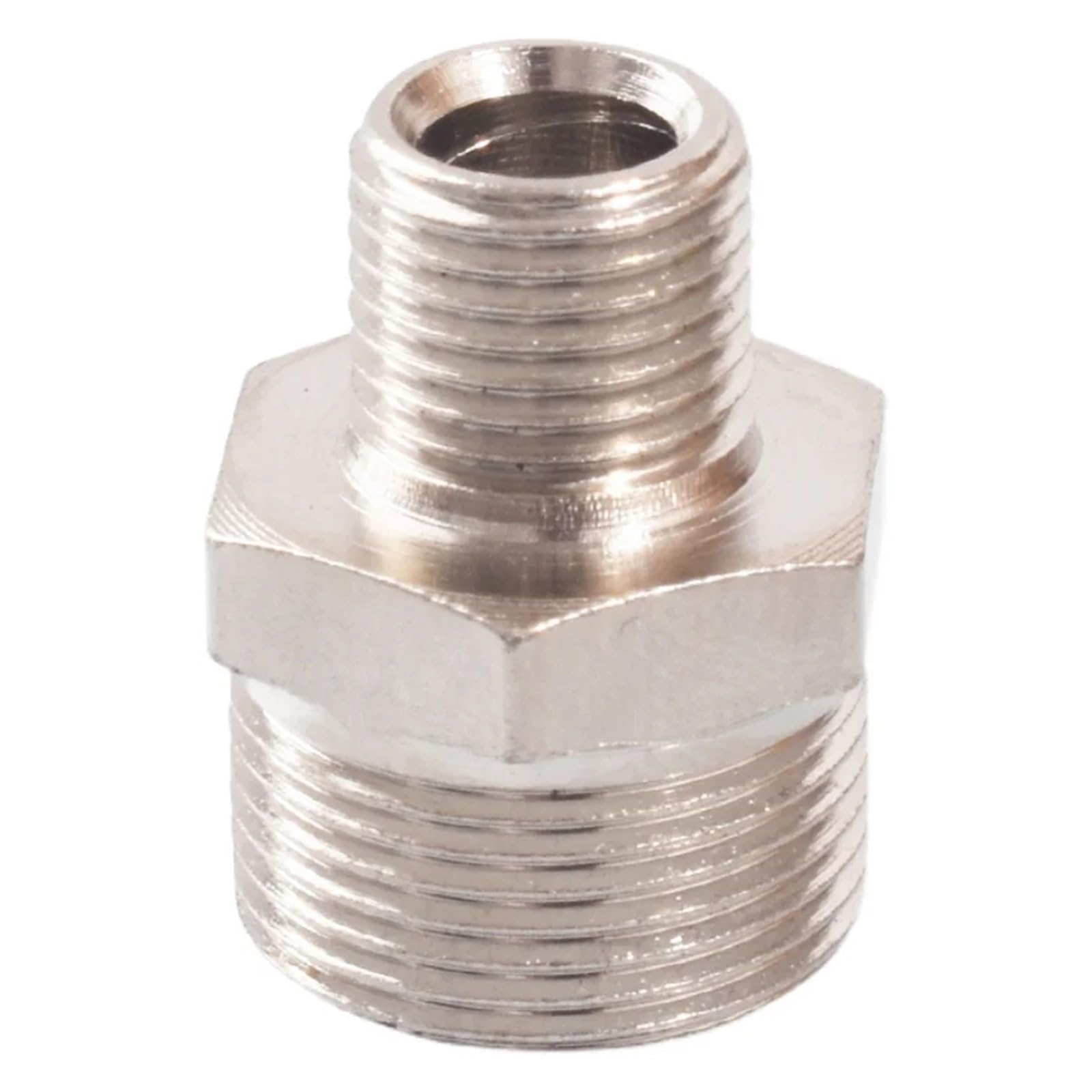 Mexeword Men's One Color 1Pcs Brass Pipe Fitting M8 M10 M12 M14 M16 Metric To Thread Brass Nickel Plated Reducer Pipe Fitting Connector Adapter(M6 To M10x1)