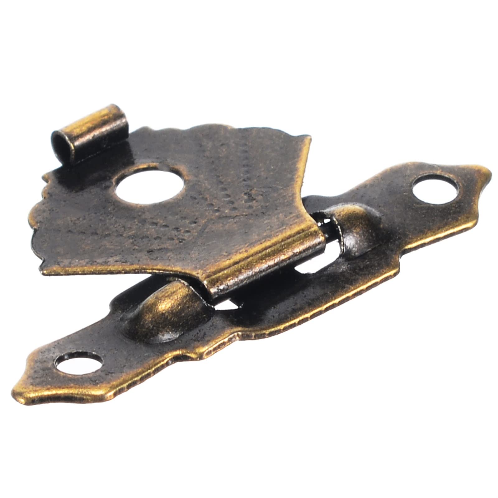 Boîte-cadeau de bijoux de moraillon en laiton antique pour coffret bois