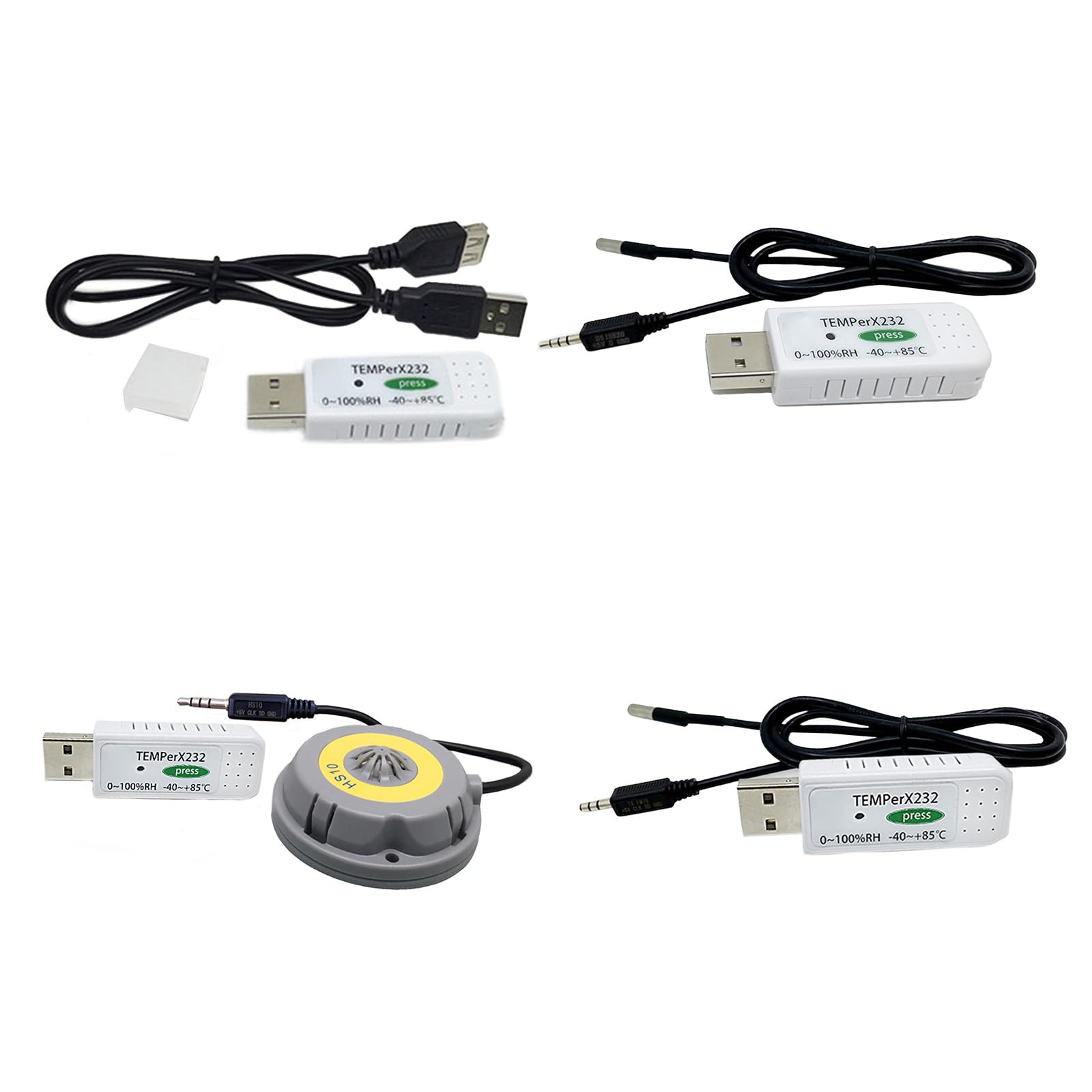 Enregistreur De Données TEMPerX232 – Température Et Humidité, Capteurs Interne/externe, USB, Alarme Email – Pour PC, Serre, Entrepôt