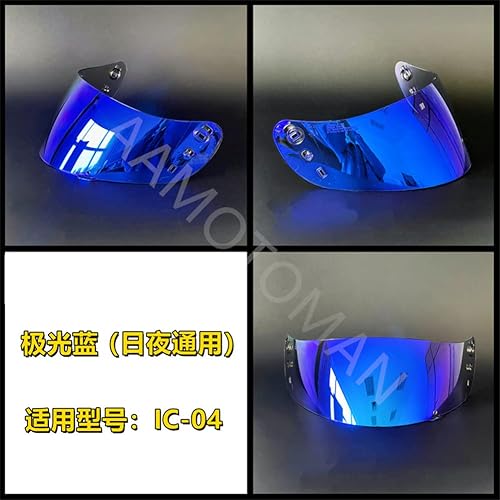 Miniatura 7 de IC-04 - Protectores de casco para ICON Airframe Pro, Airmada, Airform Cascos Visera Uv Cut accesorios para casco de parabrisas (plateado)