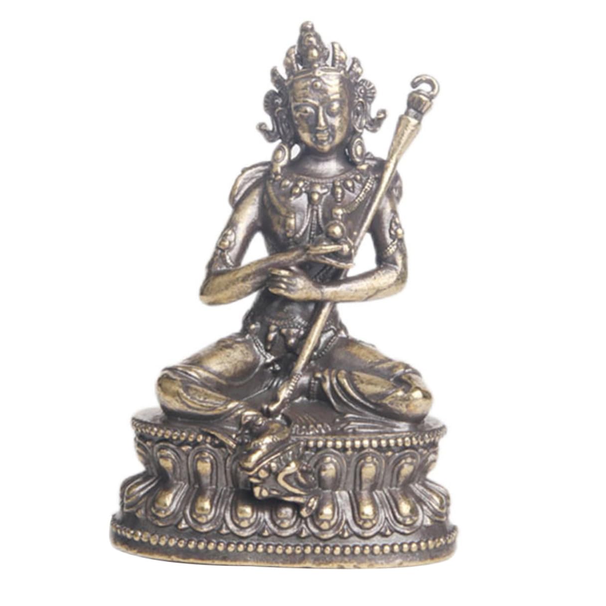 Messing-Buddha-Statue im Retro-Stil, leicht und einfach zu tragen, Desktop-Skulptur, Ornament für Heimdekoration, geeignet für Büros und Innendekoration