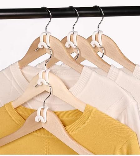 Miniatura 3 de Paquete de 70 ganchos para colgar ropa, mini gancho en cascada, resistente ahorro de espacio para armario (azul)