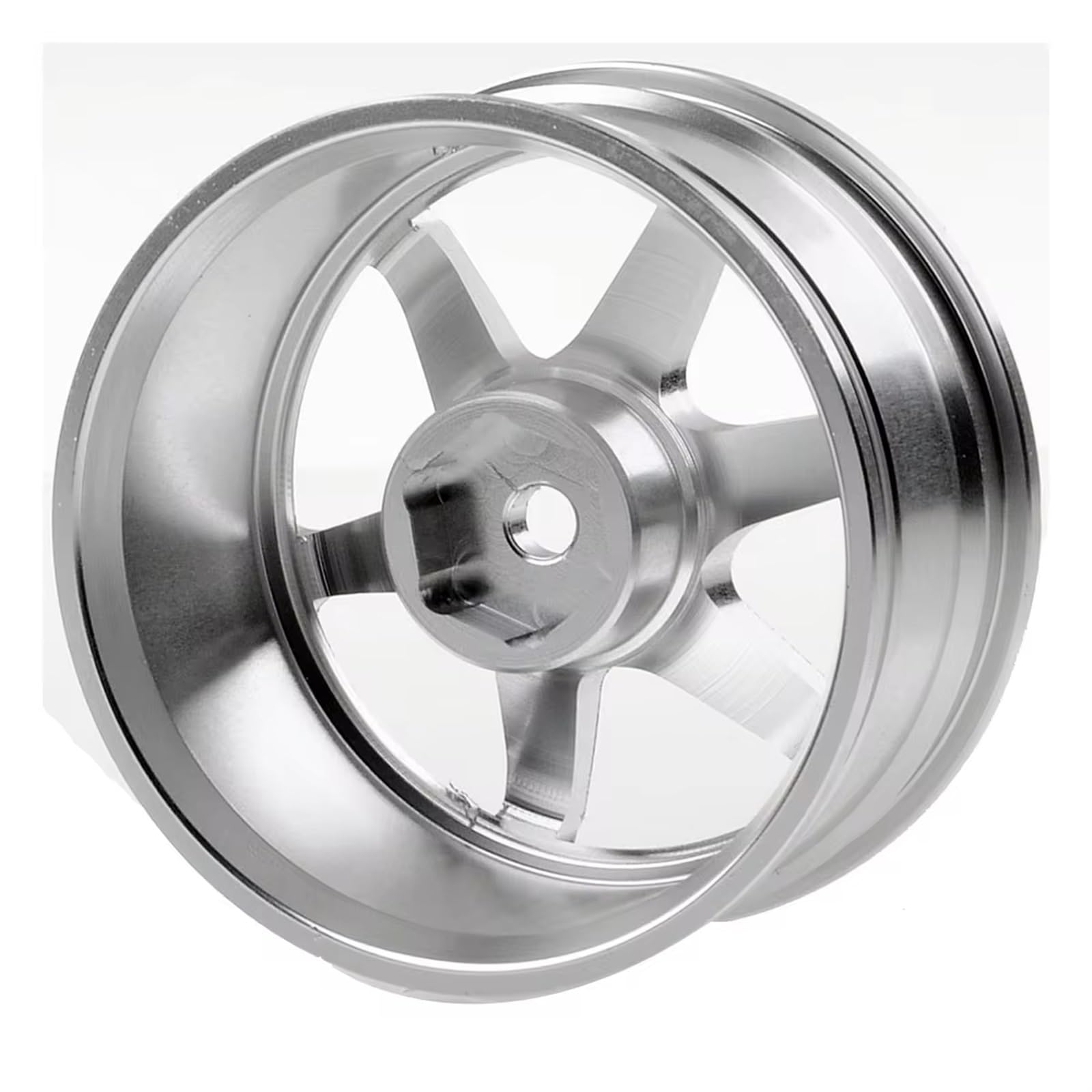 RC Ruote Gomma 4 pezzi in lega di alluminio 6 raggi cerchione per 1/10 RC On-Road Drift Upgrade accessori parti di ricambio