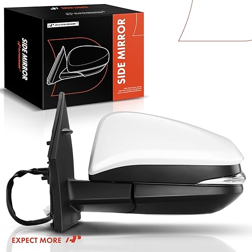 Miniatura 9 de A-Premium Espejo eléctrico para puerta del lado del conductor, compatible con Toyota RAV4 2013, 2014, 2015, plegable, manual calentado, con señal de