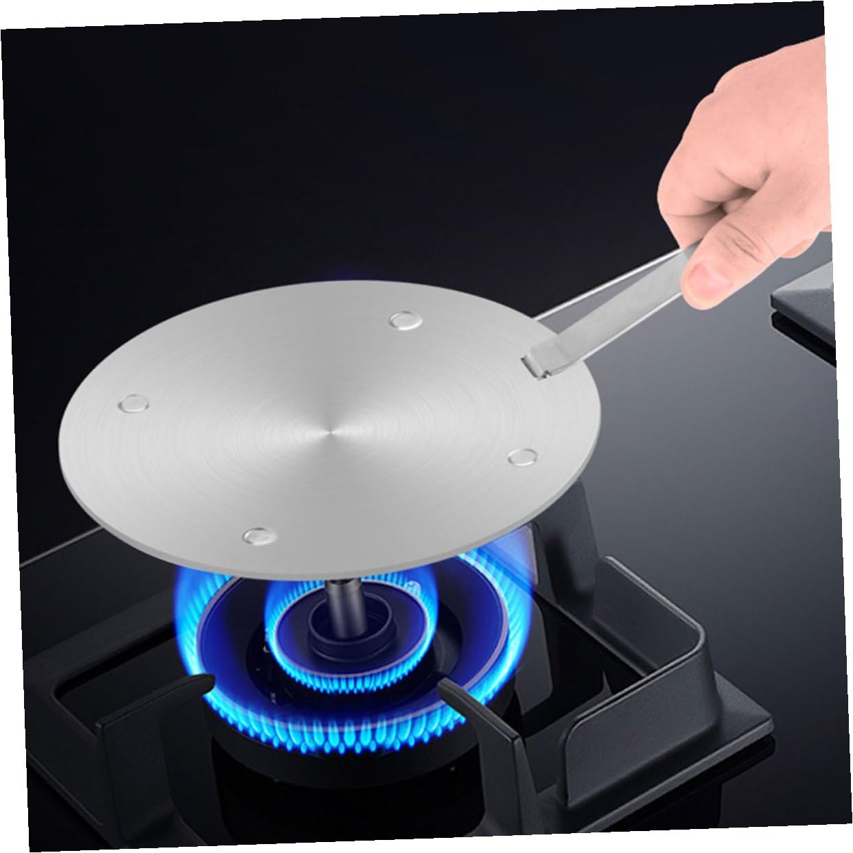 Artibetter Placa Difusora de Calor para Estufa de Gas, Adaptador de Inducción de Acero Inoxidable, Conveniente para Almacenar y Limpiar, Esencial de Cocina