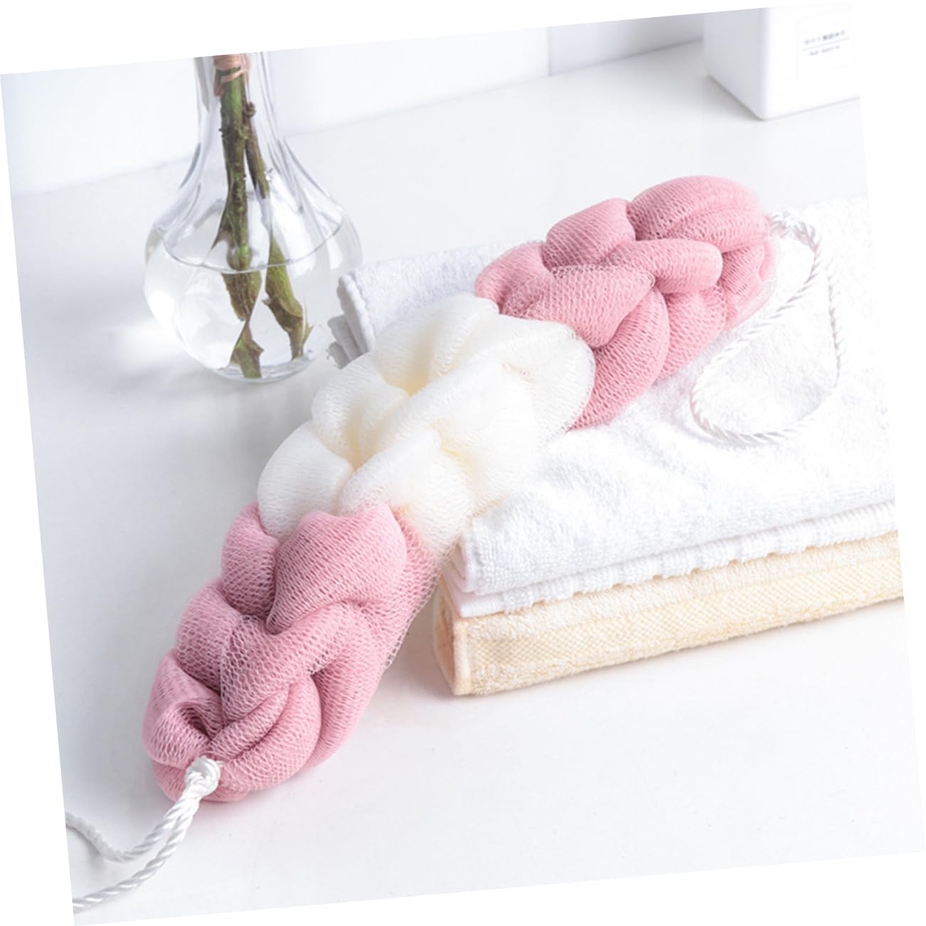 OATIPHO 3pcs Bath Shower Tool Long Bath Strips Scrubber Exfoliator Flexible and Soft Wash Towel for Cleaning Random Color for Gentle Exfoliation and Skin Care Random Color