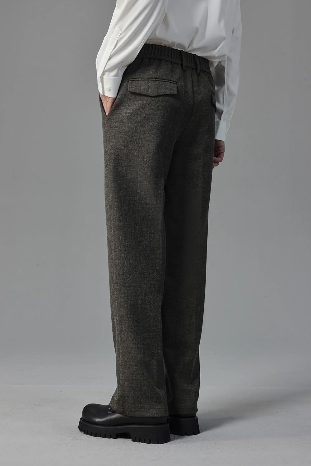Men's Suit Pants Spring Summer Straight Leg Loose Business Casual Office Trousers for Men