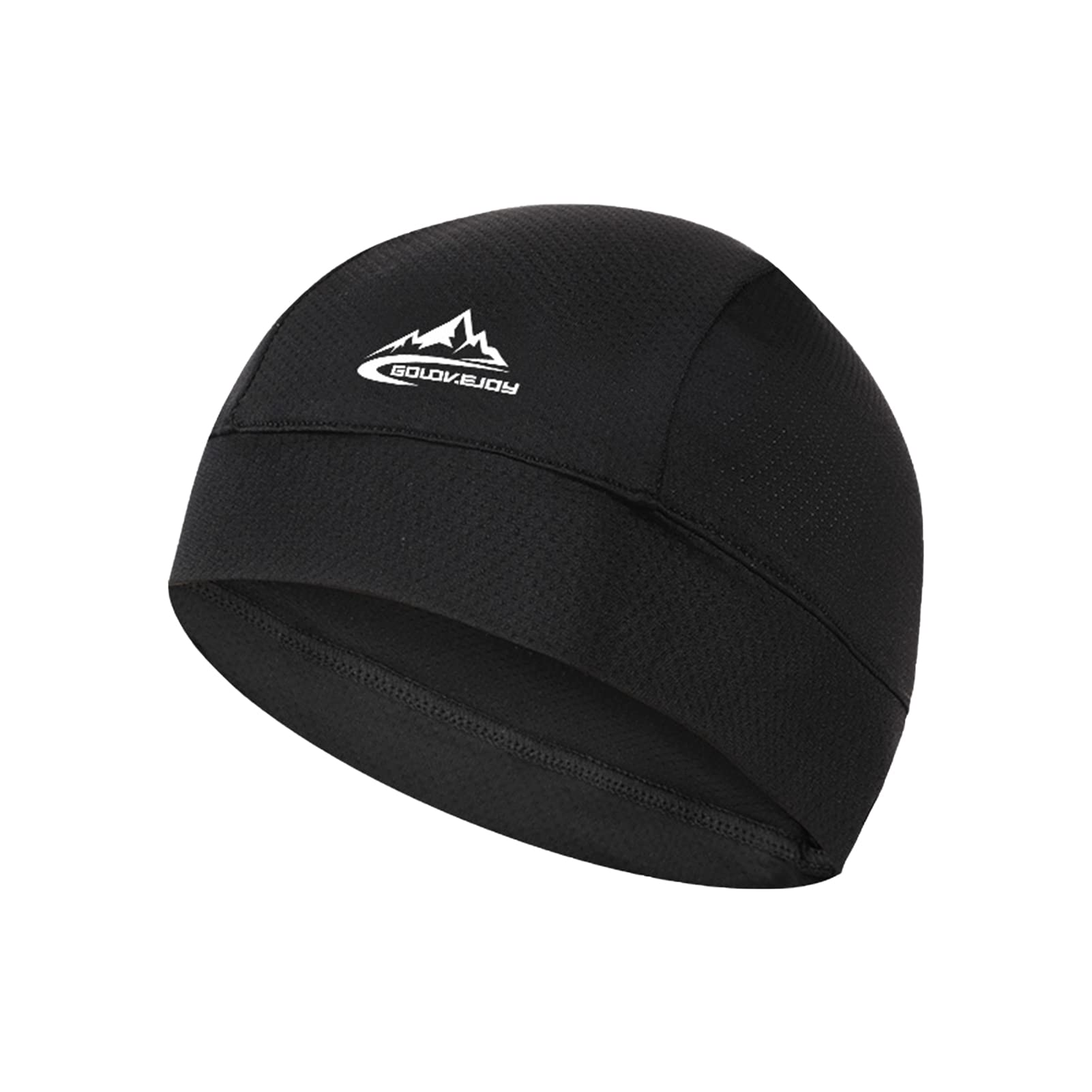 Ksiee Unisex Black Skull Cap Helmet Liner Beanie, Cooling Mesh Cycling Running Hat Cooling Skull Cap Helmet Sweat Wicking Cycling, One Size