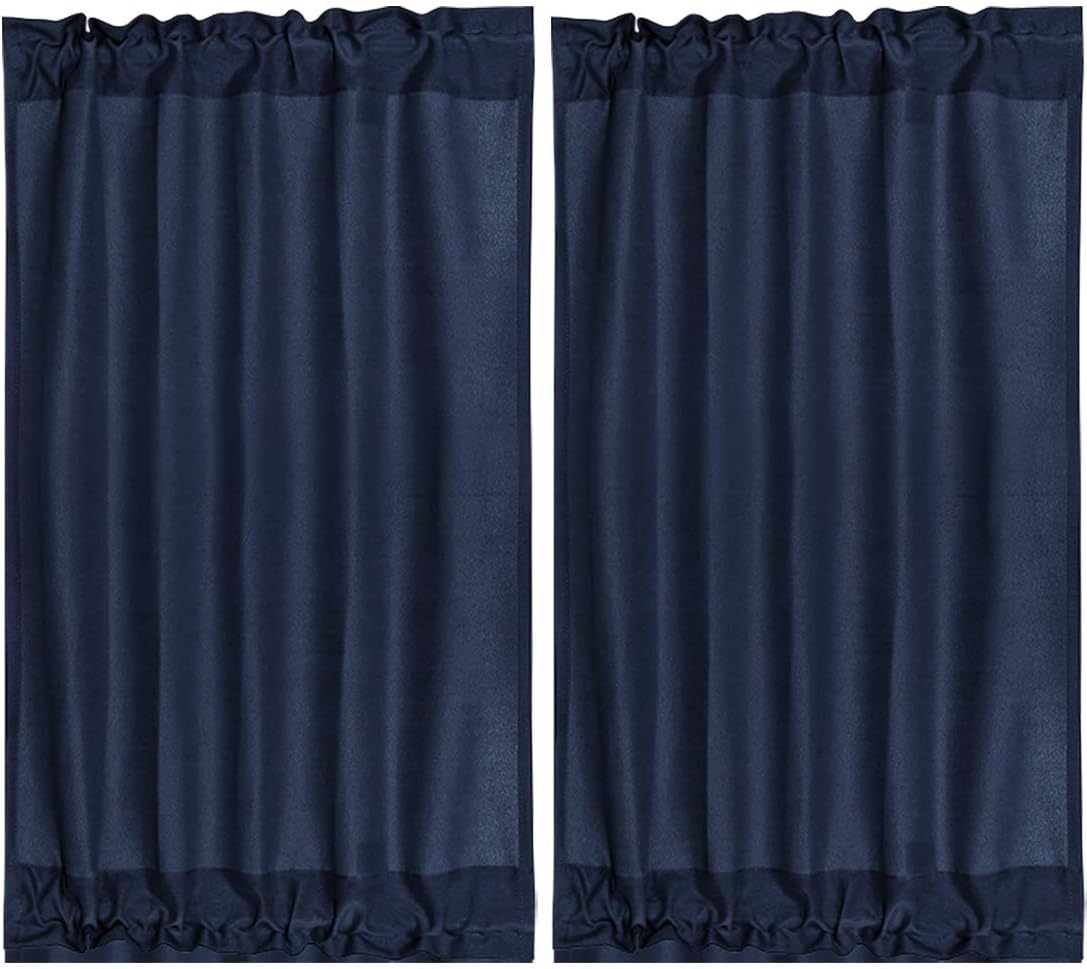 PiccoCasa Thermal Insulated French Door Curtain Side Panels