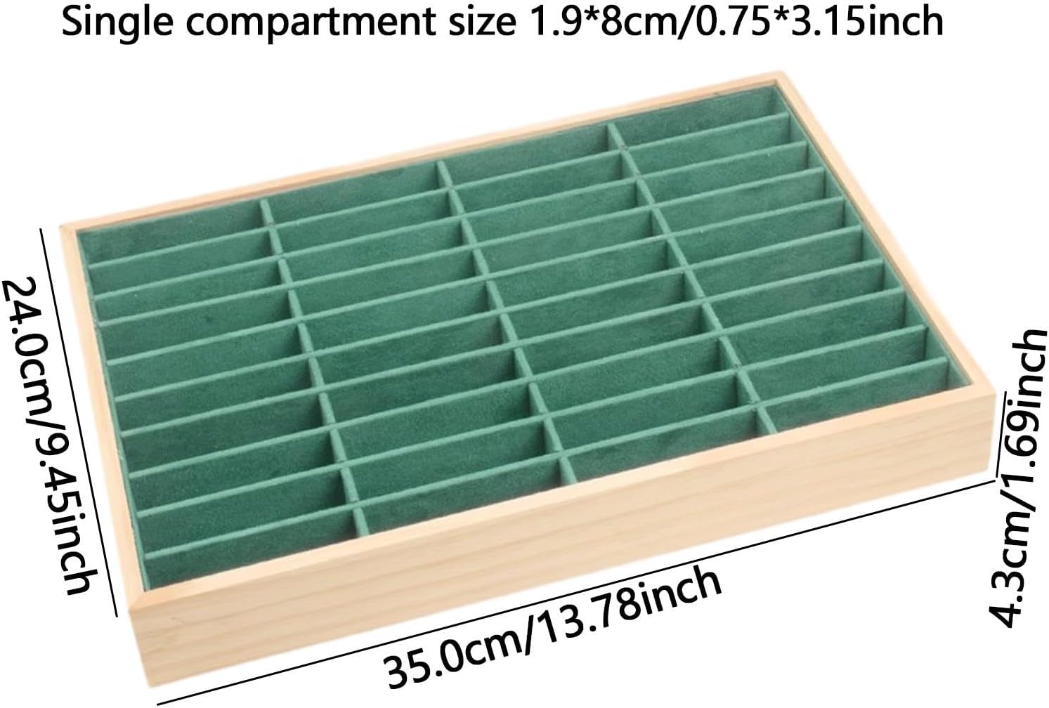 Jewelry Organizer Bracelet Holder Multifunction Elegant 40 Grids Bangle Display Storage for Live Broadcasting Jewelry Store, Green