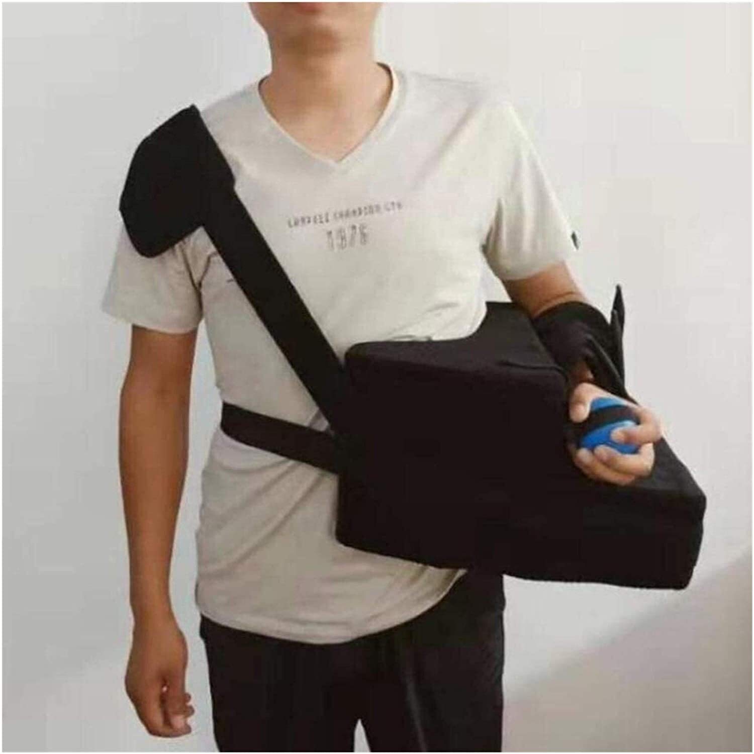 Soportes de Brazo portátiles, Cabestrillo de Hombro Derecho/Izquierdo Universal con Almohada de abducción y eslingas de Manguito rotador de Bola de Ejercicio Soporte inmovilizador