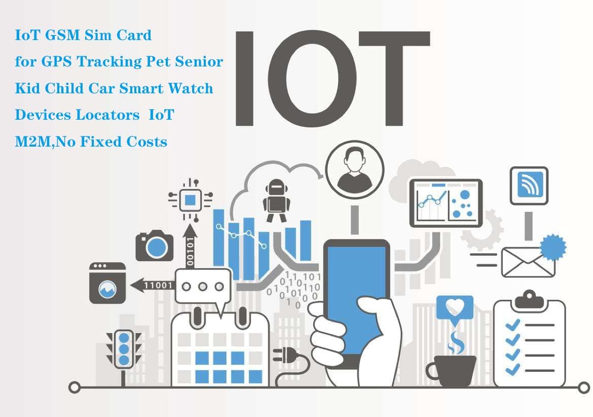 Use for 1 Year NO Prepaid IoT GSM Sim Card for GPS Tracking Pet Senior Kid Child Car Smart Watch Devices Locators IoT M2M,No Expiration Date and Competitive Rates. with Global Coverage GSM/2G/3G/4G