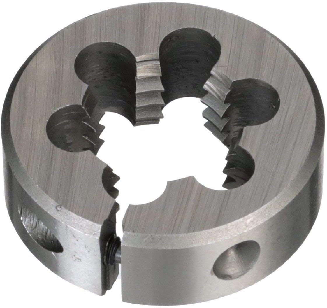 Drill America DWT Series Qualtech High-Speed Steel Round Adjustable Pipe Threading Die, 1" Diameter, 1/16" NPS (Pack of 1)