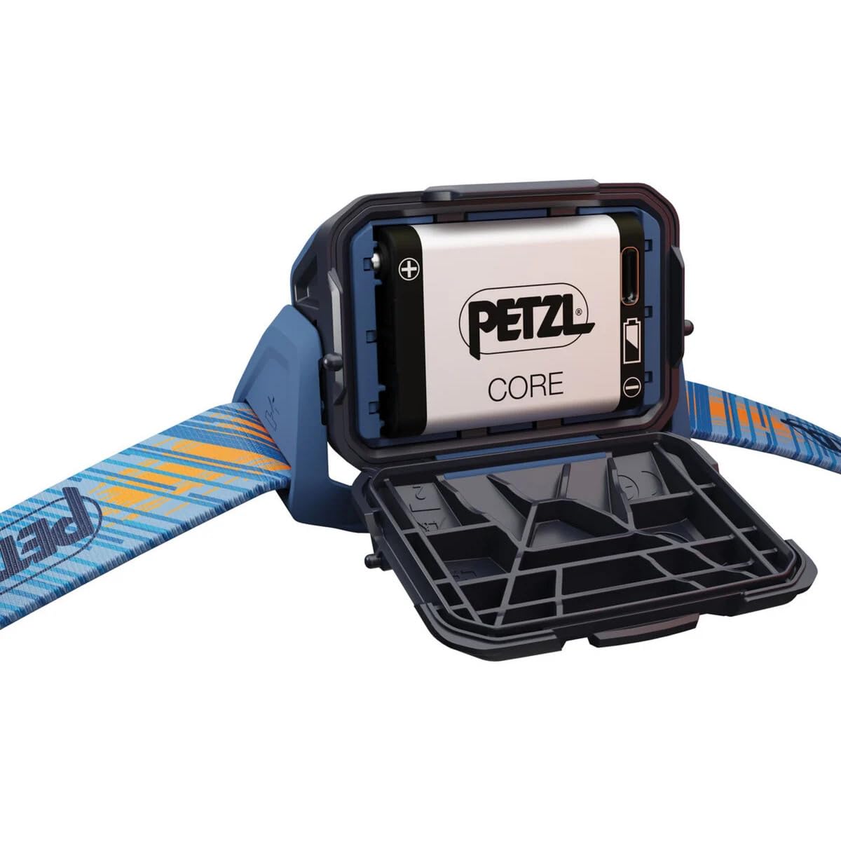 PETZL ARIA 1R RGB Stirnlampe - Leichte & Wiederaufladbare 475 Lumen Stirnlampe - Blau