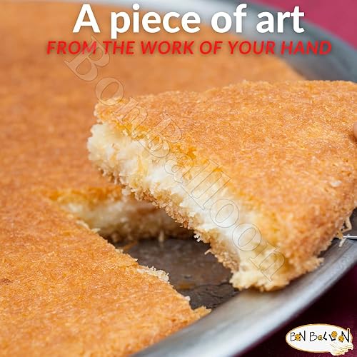 Miniatura 4 de BonBalloon Holw El Sham Basbousa Con Coco Halal Basbosa Egipcia Basboosa Polvo (1 Paquete = 13.40 oz / 380 g) Mezcla de Basbousah Postre árabe