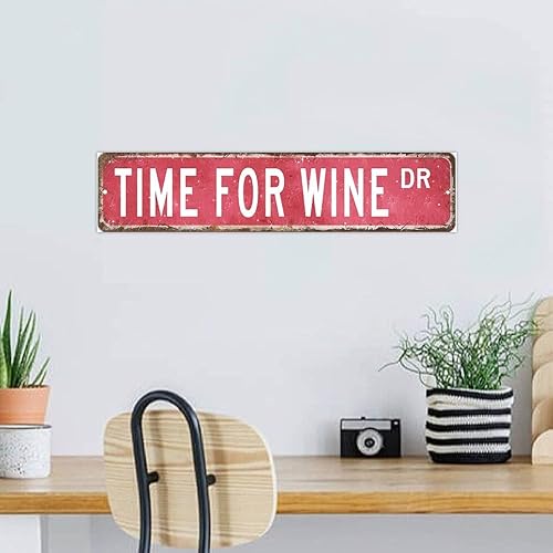 Miniatura 10 de Dinner Is Poured Table Decor Signs Hanging Wood Sign Retro Blood Red Oil Paint Wall Art Wood Plaque Sign Home Decor for Living Room Window 4x18 Inch