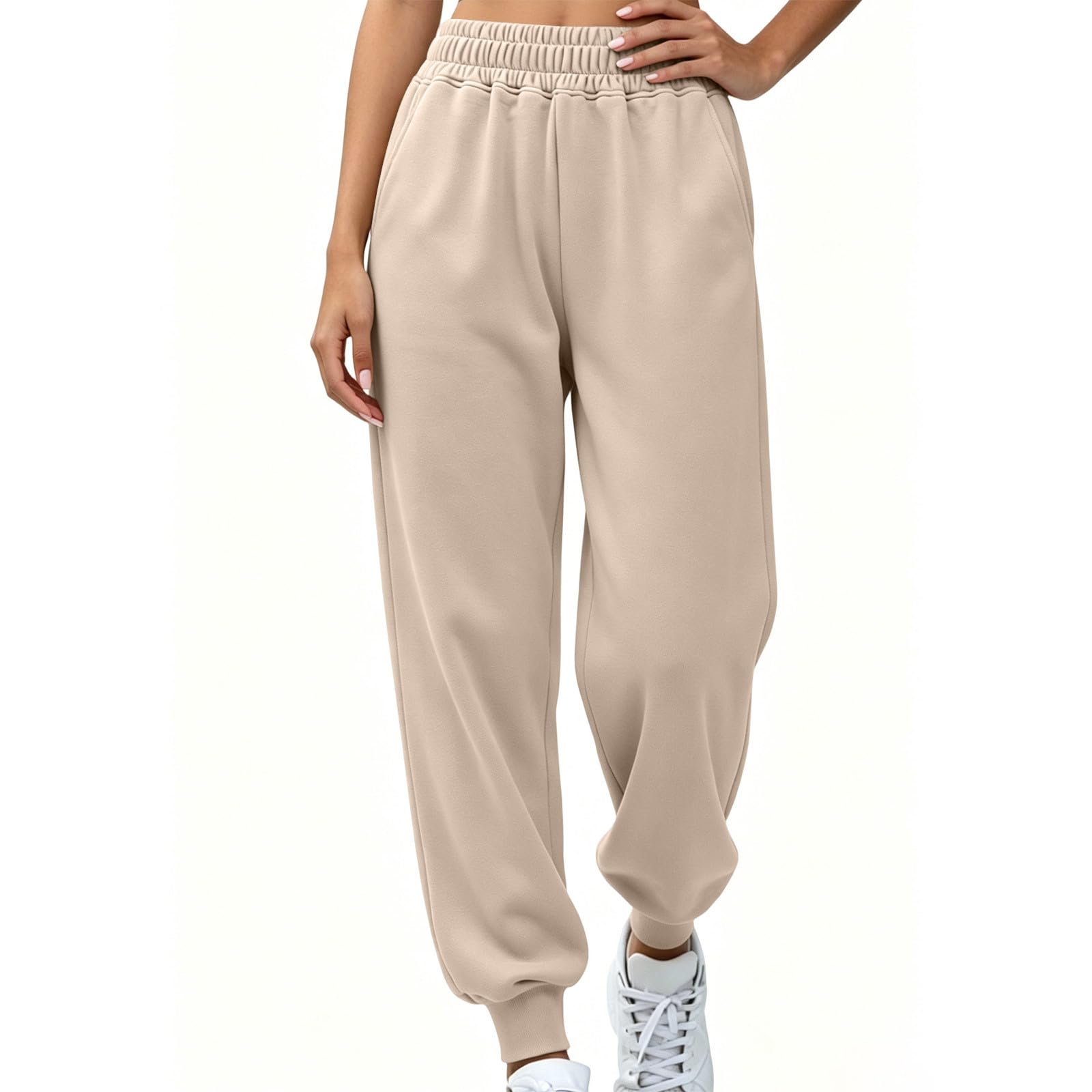 Generico Pantaloni Sportivi Donna Pantaloni a Gamba Larga con Elastico in Vita Pantalone Jogger con Coulisse Comodi Pantlone Cotone Morbidi Casual Pants Lunghi per Allenamento Jogging Fitness