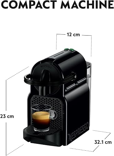 Nespresso DeLonghi EN 80.B - Inissia Capsule Coffee Pod Machine - Auto Brew Stop, fast Heat-up, auto Off - 0.8 Liters, 19 Bar - incl. 16 Pods - black - 3