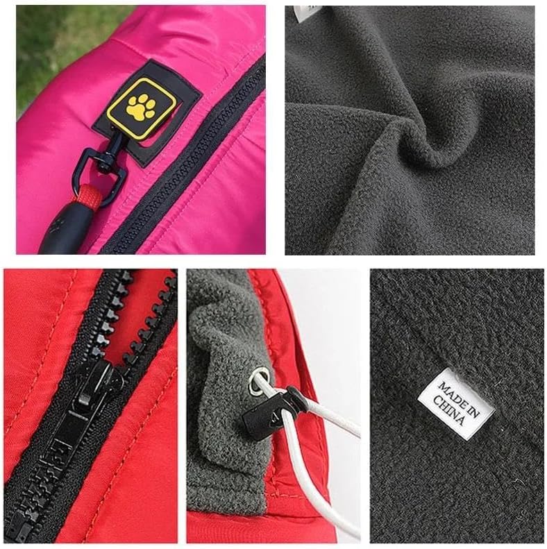 屋外防水防風大型犬ジャケット服秋と冬厚手暖かいフリースペットジャケット屋外安全反射デザイン犬ジャケット服,黄色,6XL