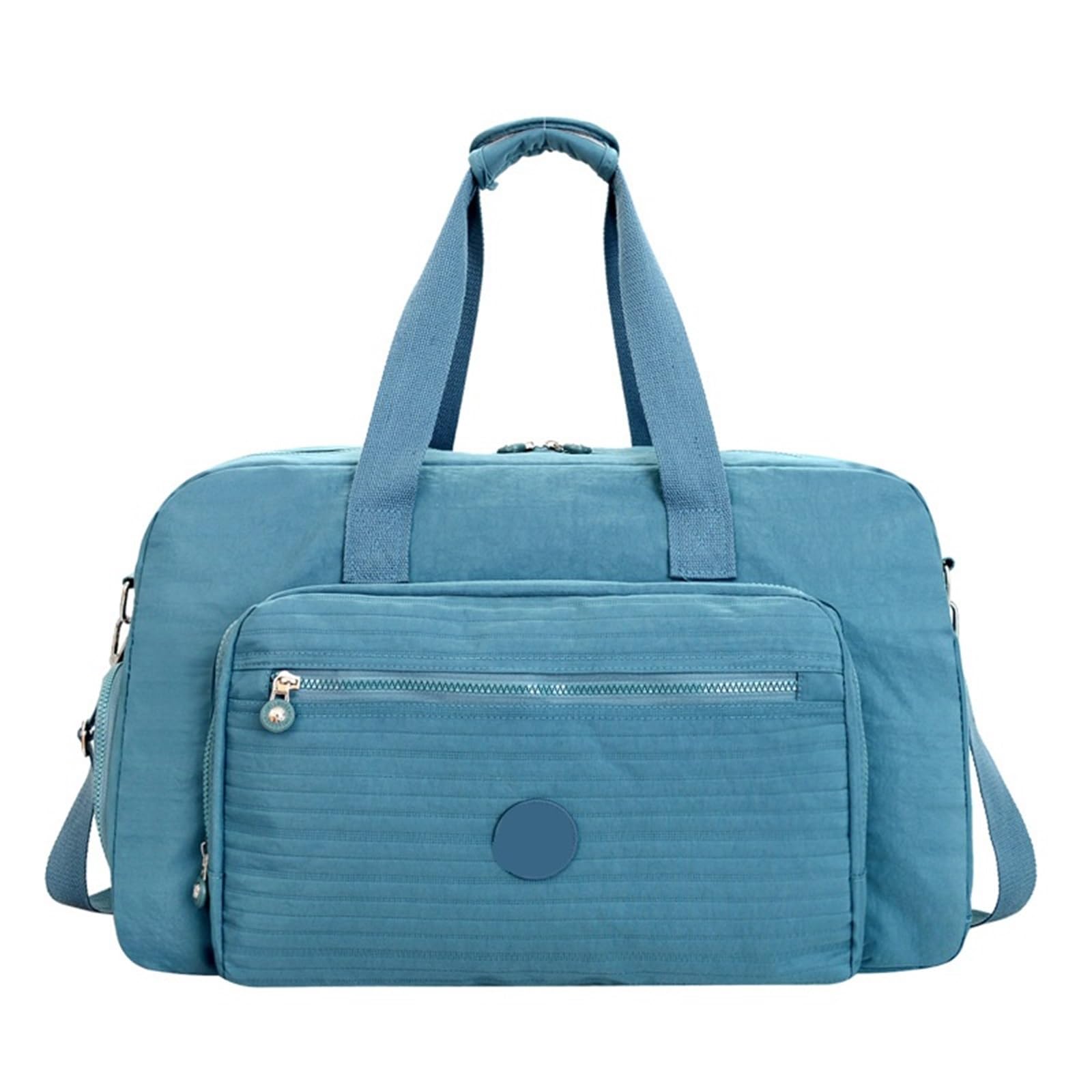 Sporttasche Fitness Gym Bag Outdoor Travel with Shoes Pocket Handbag Daily Training Yoga Multi-Functional Casual Trip Crossbody Bag(Lake Blue)