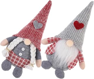 VOSAREA 2 Pçs Boneca Sem Rosto Enfeite De Mesa Decorações Para Casa De Pelúcia Bebê Boneca Dia Namorados Decoração De Gnomos Anão Sem Rosto Namorados Elfo Anão Desenhos