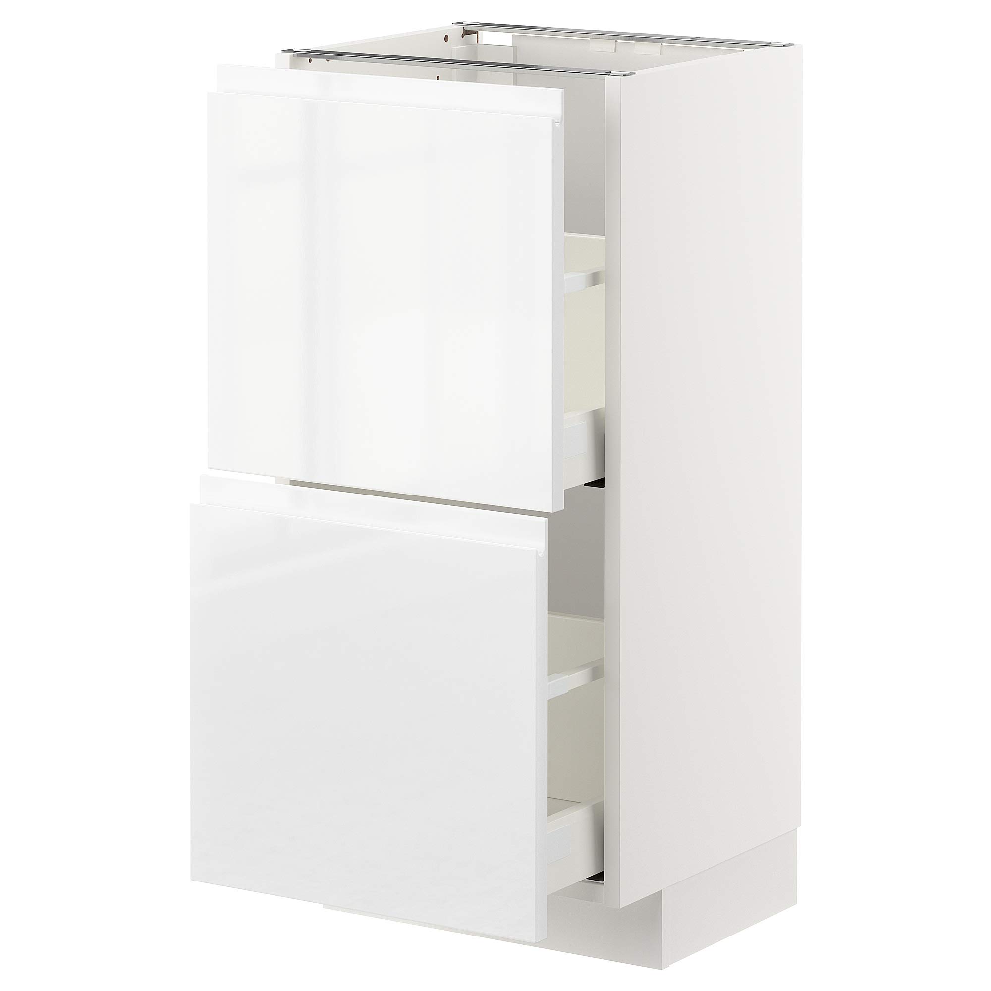 Meuble bas 2 tiroirs METOD MAXIMERA blanc Voxtorp rangement cuisine 40cm