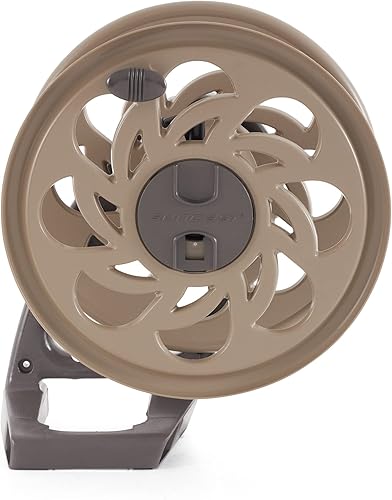 Miniatura 5 de Suncast Paquete de 2 carretes de manguera de jardín CPLSTA125B de 125 pies para manguera de 5/8 pulgadas con guía para patio o jardín, color gris