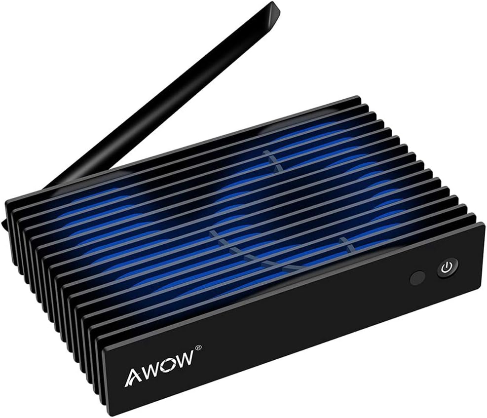 AWOW NV41 Fanless Mini PC, Intel Gemini Lake J4105 4K@60HZ Windows 10 Pro Desktop Computer, 4GB DDR4 64GB /Support 2.5" SATA HDD/M.2 SSD/Dual Band Wi-Fi/Gigabit Ethernet Mini Computer