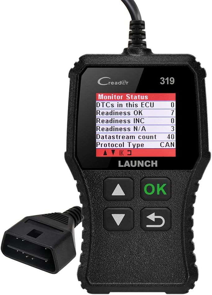 Launch CR319 Code Reader Automotive Engine Light Check OBD2 Scanner,CAN Diagnostic Scan Tool with Full OBD II Functions B02