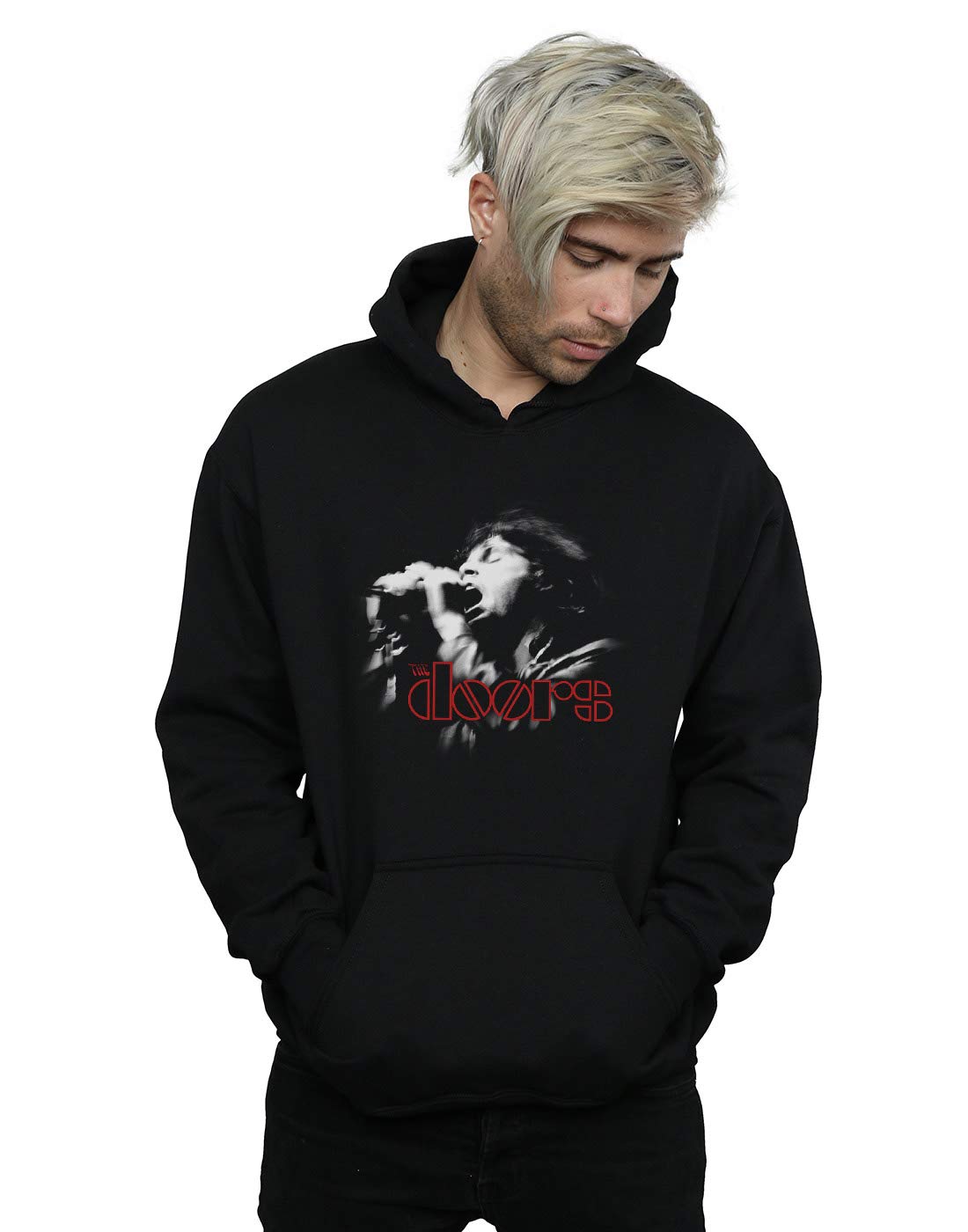 The Doors Men's Jim Morrison Singing Hoodie Black XX-Large