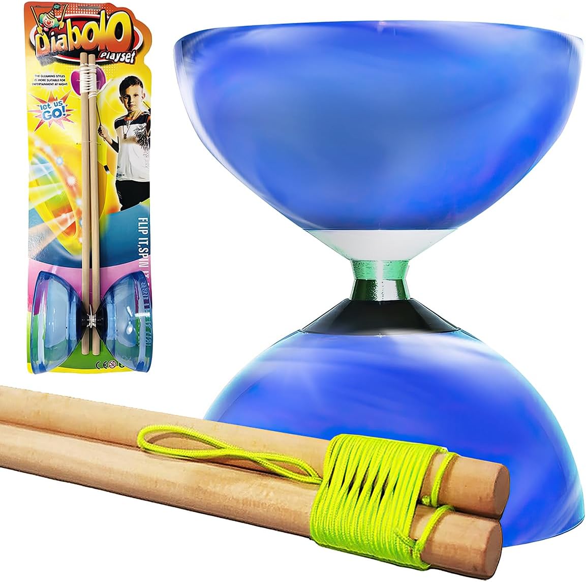koolbitz Flashing Lights Up Diabolo Diablo Toy Juggling Circus Skills ...