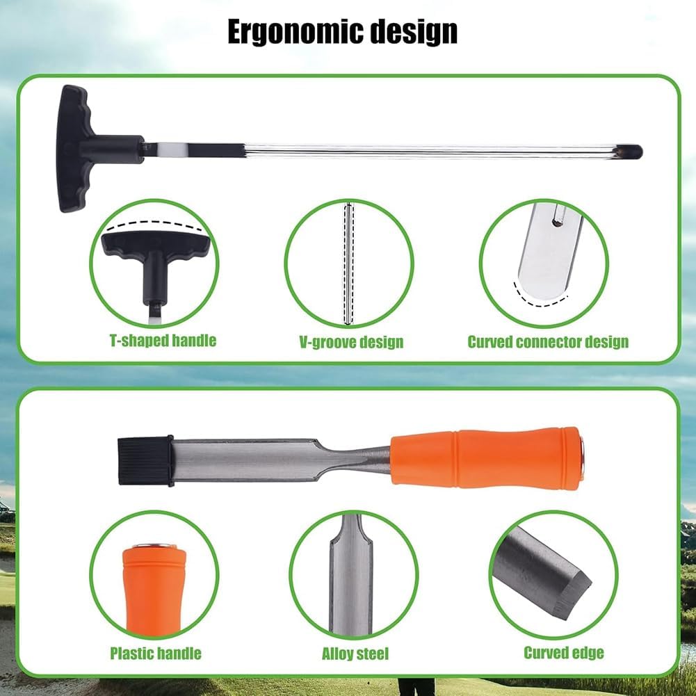 Aboiled Golf Grip Removal Tool Set - V-Groove Grip Remover & Tape Remover for Easy Golf Club Maintenance