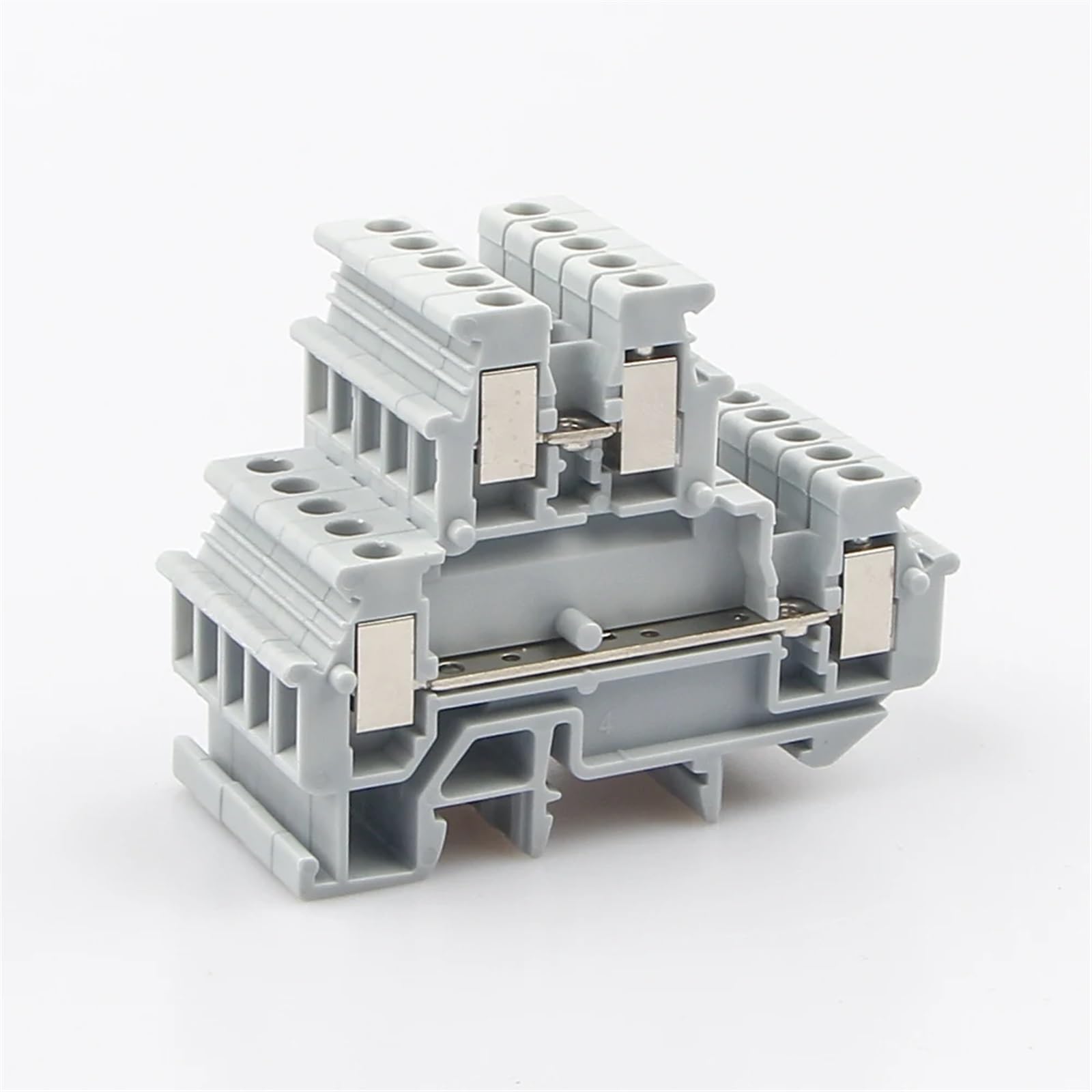 MBKKB-2.5 Bloque de terminales de carril Din, conector de 10 Uds., conexión de tornillo de doble capa, contacto, Conductor de cable eléctrico MBKKB2.5