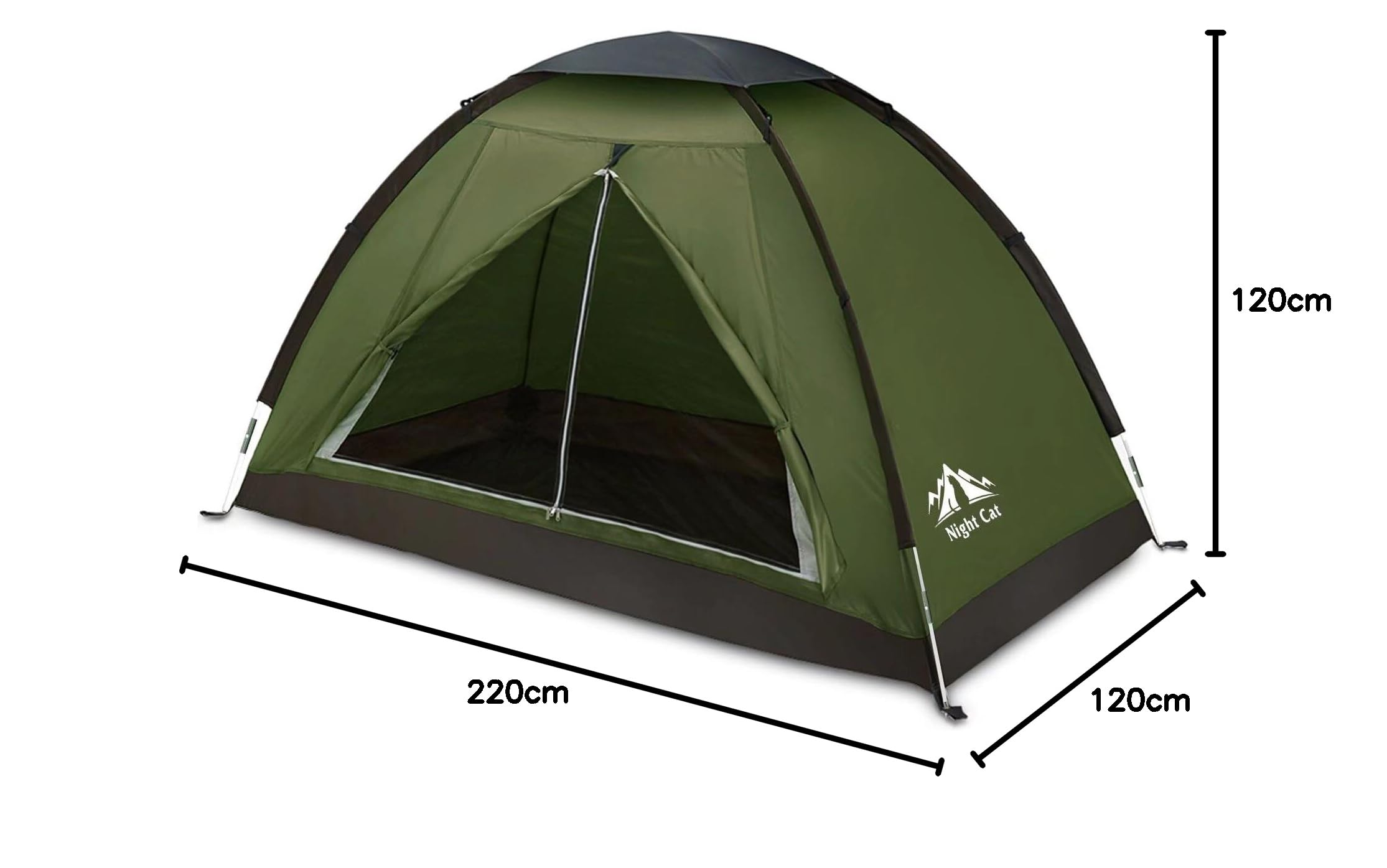 Night Cat Tente de Camping pour 1 2 Personne: Imperméable Tentes de Randonnée Installation Facile Poids Léger pour la Randonnée