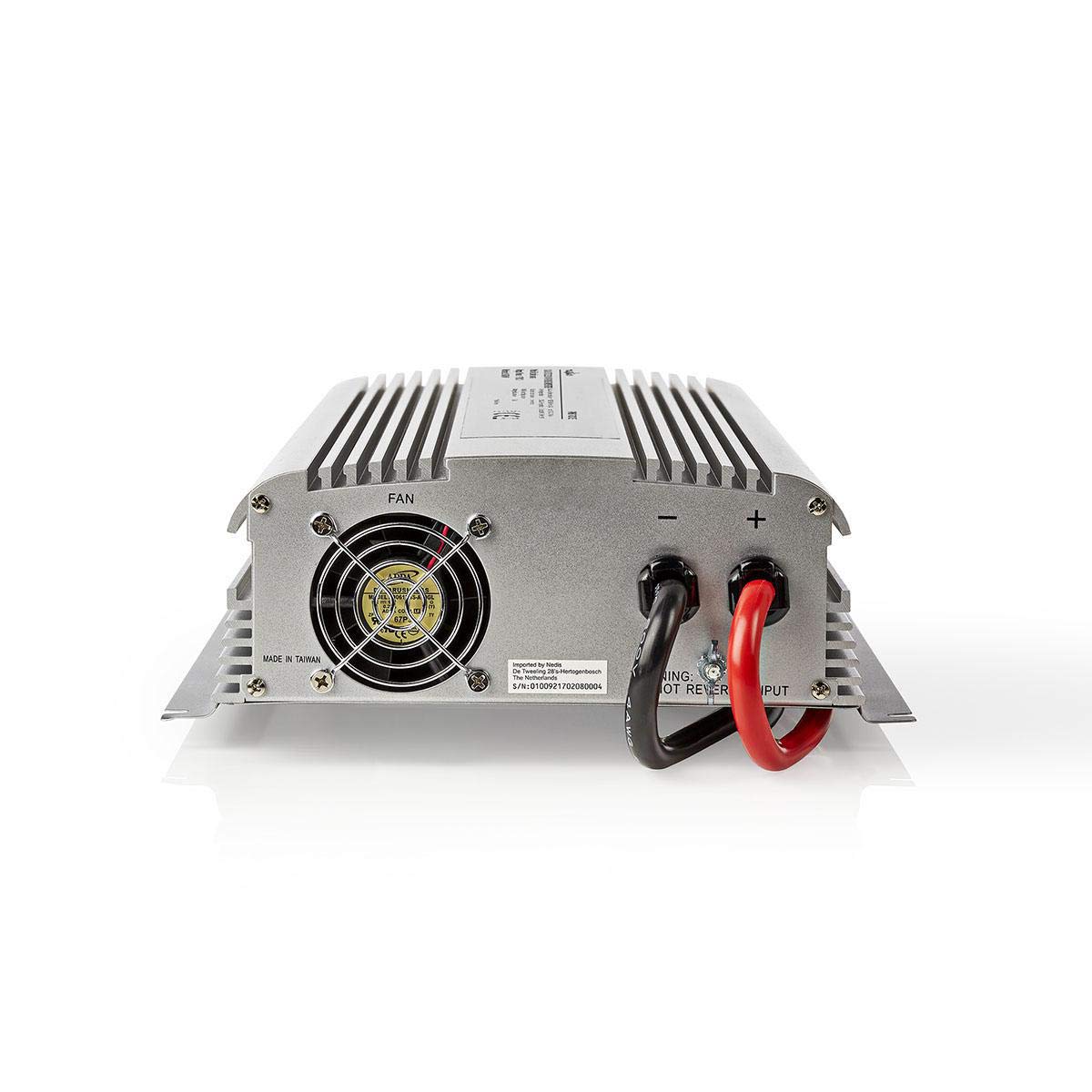 Nedis PIMS170012E przetwornica zmodyfikowana fala sinusoidalna | 12 V DC – 230 V AC | 1700 W | 2-biegunowe wyjście uziemione