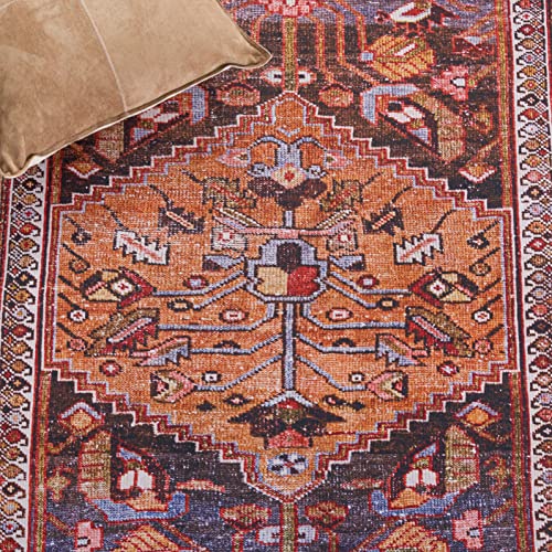 Tapete SAFAVIEH Tucson 2'6" x 8' Runner Azul y Óxido miniatura 6