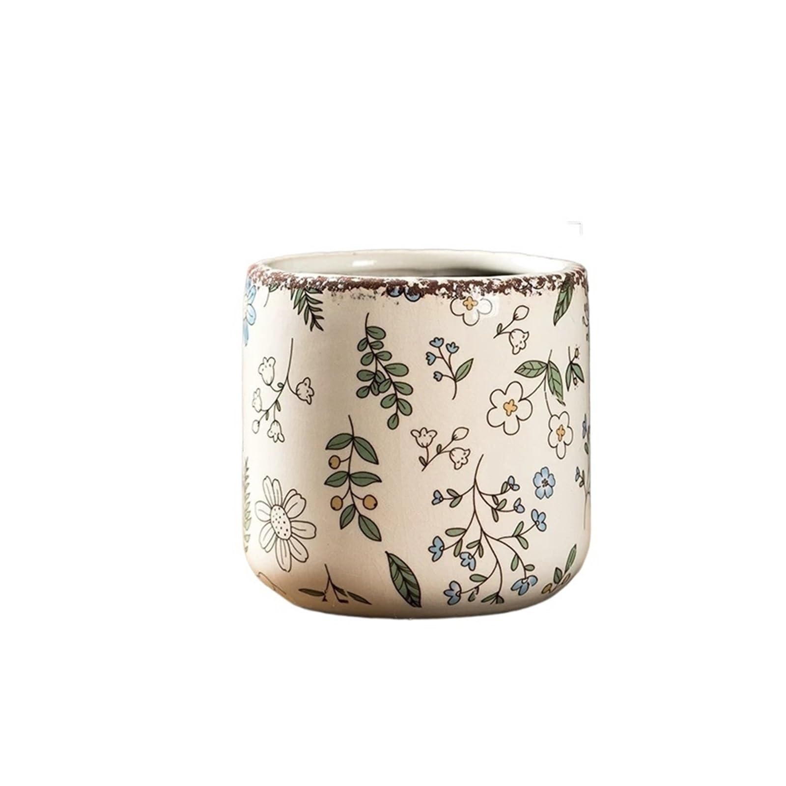 guiling-1986 Pots for Plants Vintage-style Ceramic Planters Are A Great Choice For Home Decor: They’re Perfect For Growing Plants Flower Pot(Large)