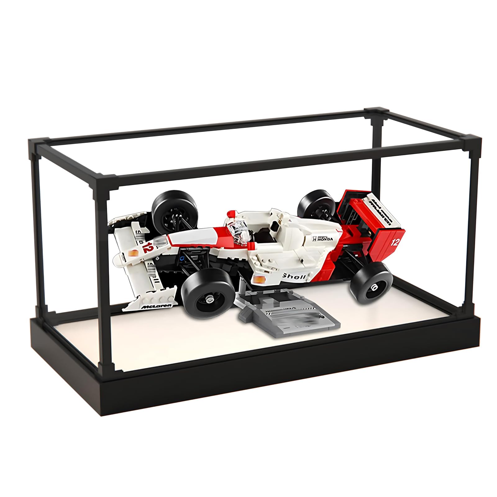 Générique Akrylowa gablota do Le*GO 10330 MC*Laren MP4/4 & Ayrton Senna - Wysokiej jakości przezroczysta i pyłoszczelna witryna do przechowywania i ekspozycji (model nie jest dołączony) (B)