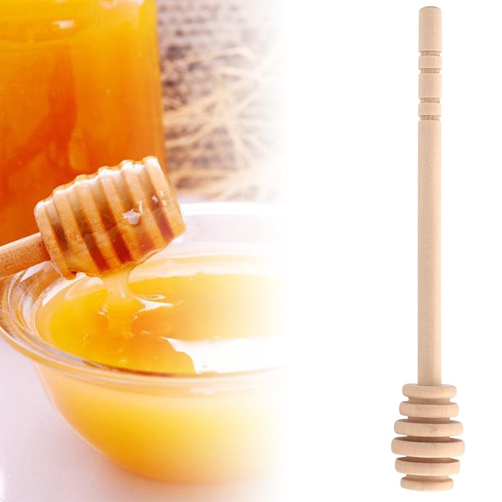 50Pcs/set Wooden Mini Jam Honey Dipper Jar Stirring Stick - View #5