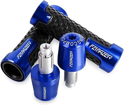 DOUKI for Y&amp;AMAHA FZ1FAZER FZ 1 FAZER 2001 2002 2003 2004 2005 Handle Bar Grip Ends CNC Handlebar Rubber Gel Hand Grips Brake Hands (Color  Blue)
