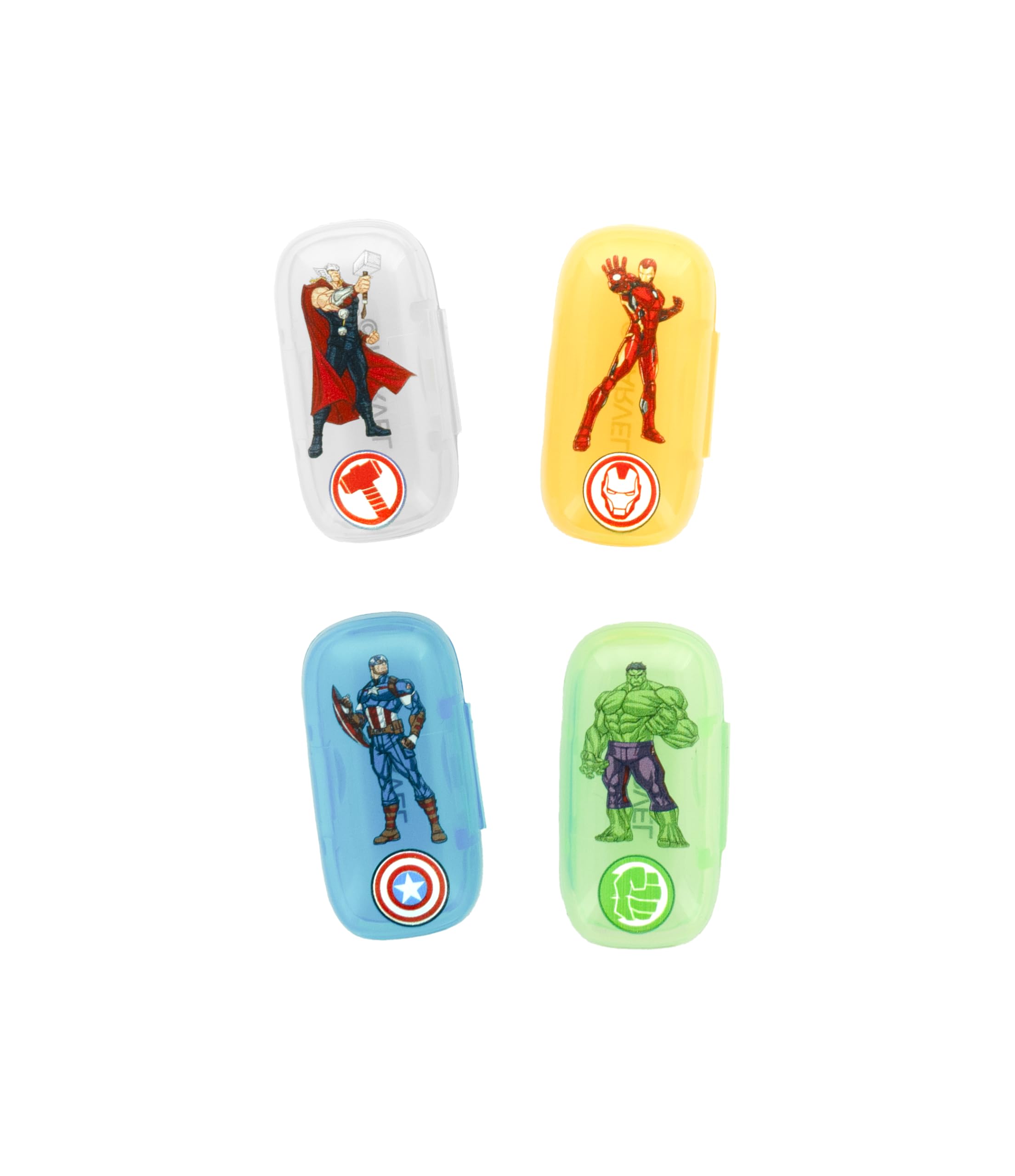 Marvel - Child Toothbrush Protector – Avengers – Hulk, Captain America, Spider-Man, Iron Man – Travel Size – Official Disney Product Marvel