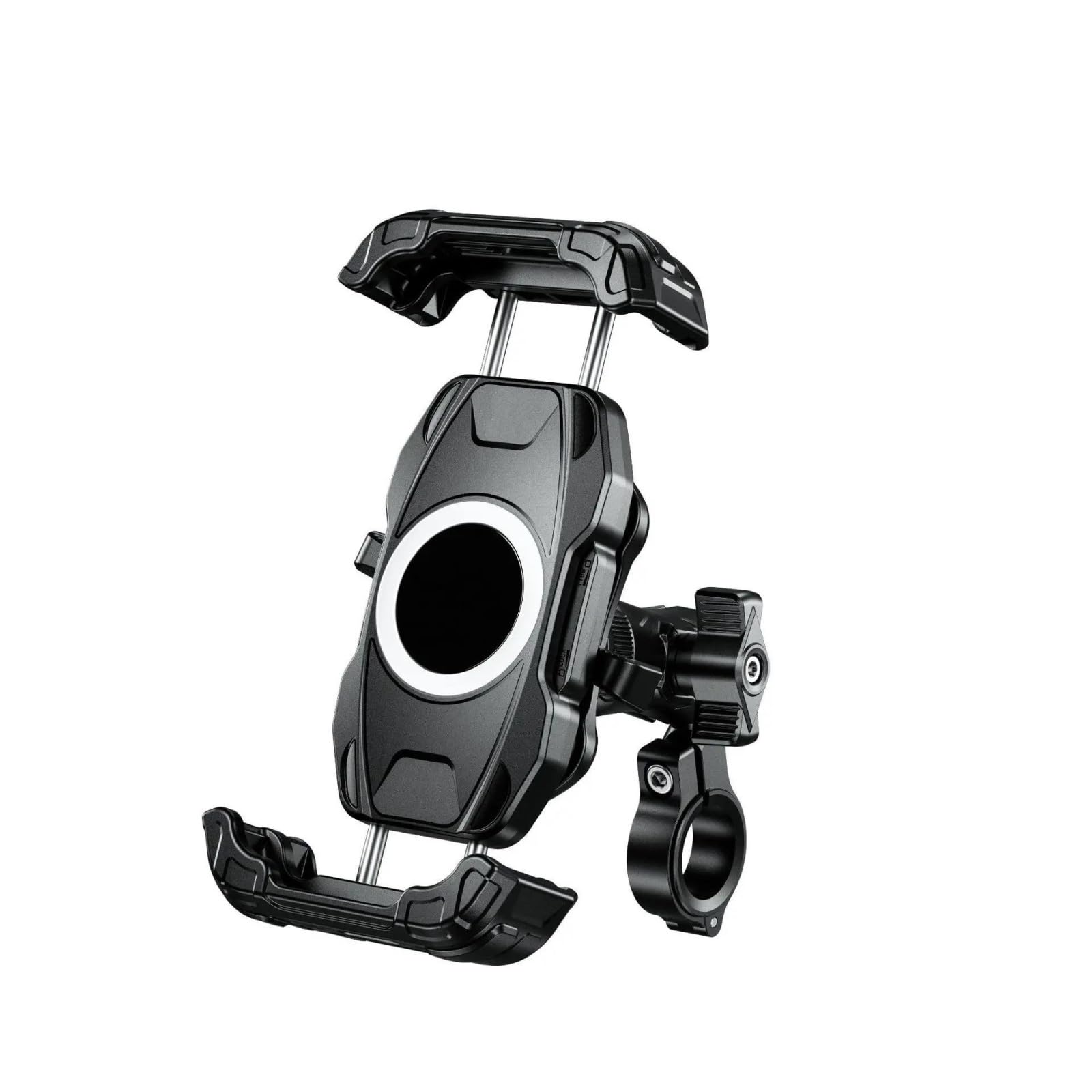 Stoßfester Motorrad Handyhalter 360° Drehung Diebstahlschutz Fahrrad Rad Roller Ständer Halterung