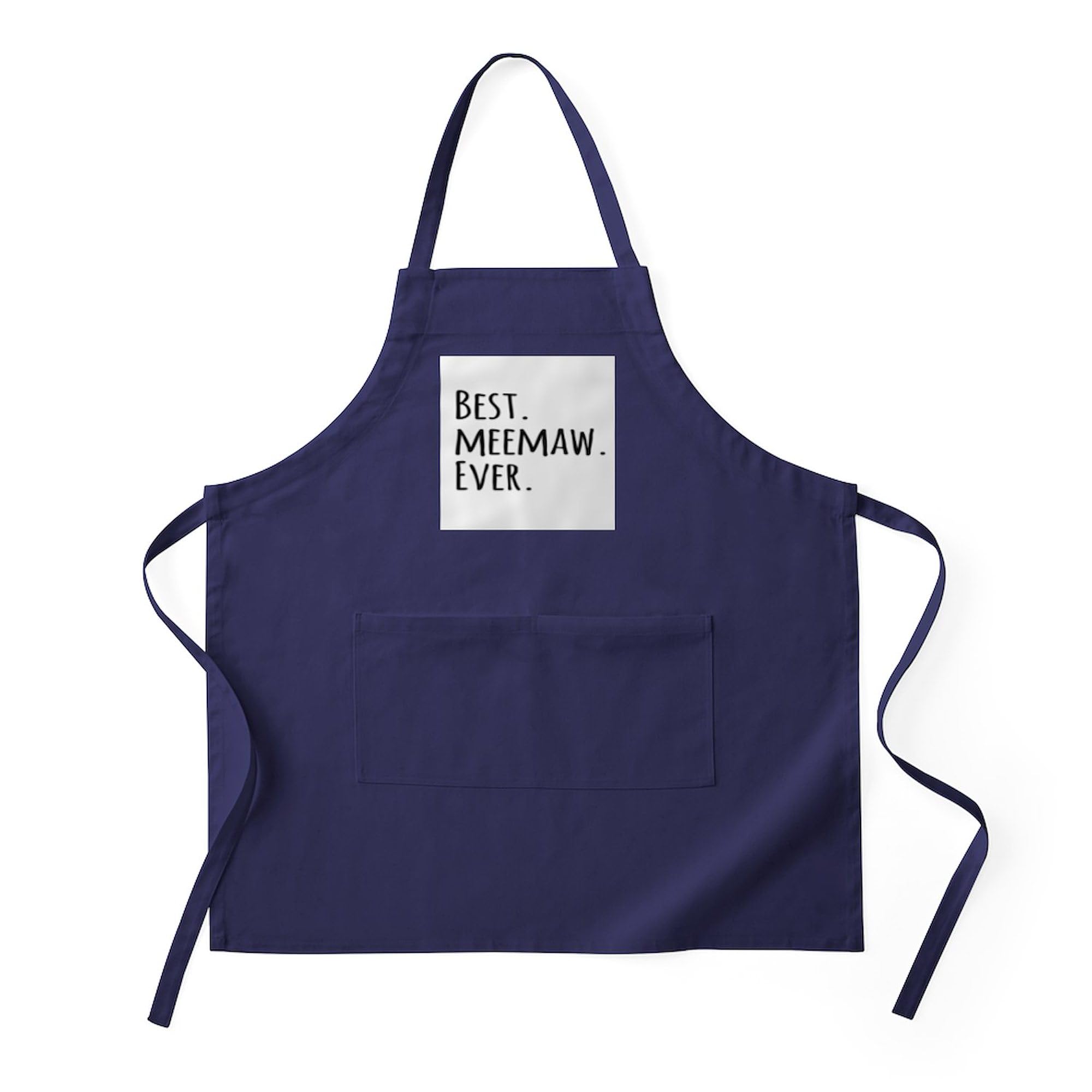 CafePress Best Meemaw Ever Apron (Dark) Kitchen Apron with Pockets, Grilling Apron, Baking Apron