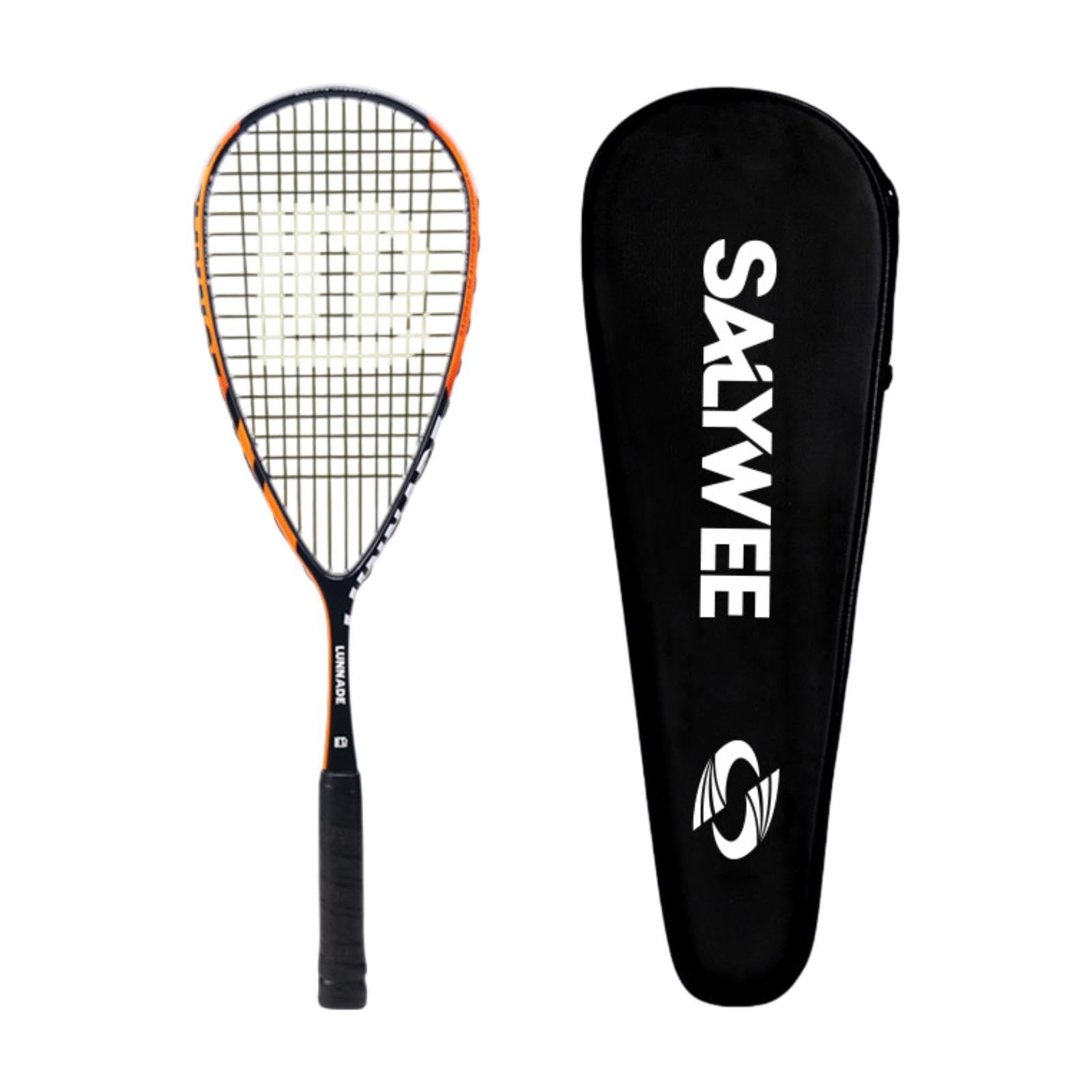 Racchetta da Squash con Telaio in Fibra di Carbonio, Impugnatura Antiscivolo, Racchetta Professionale a Goccia per Principianti.