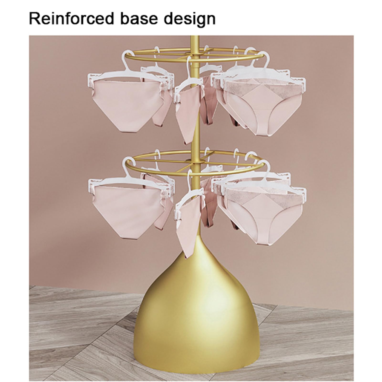 Espositore da Pavimento per Reggiseni e Biancheria Intima, scaffale Organizer per Slip e Pantaloncini con Contenitore, espositore per Calze e Costumi da Bagno per Negozi di abbigli