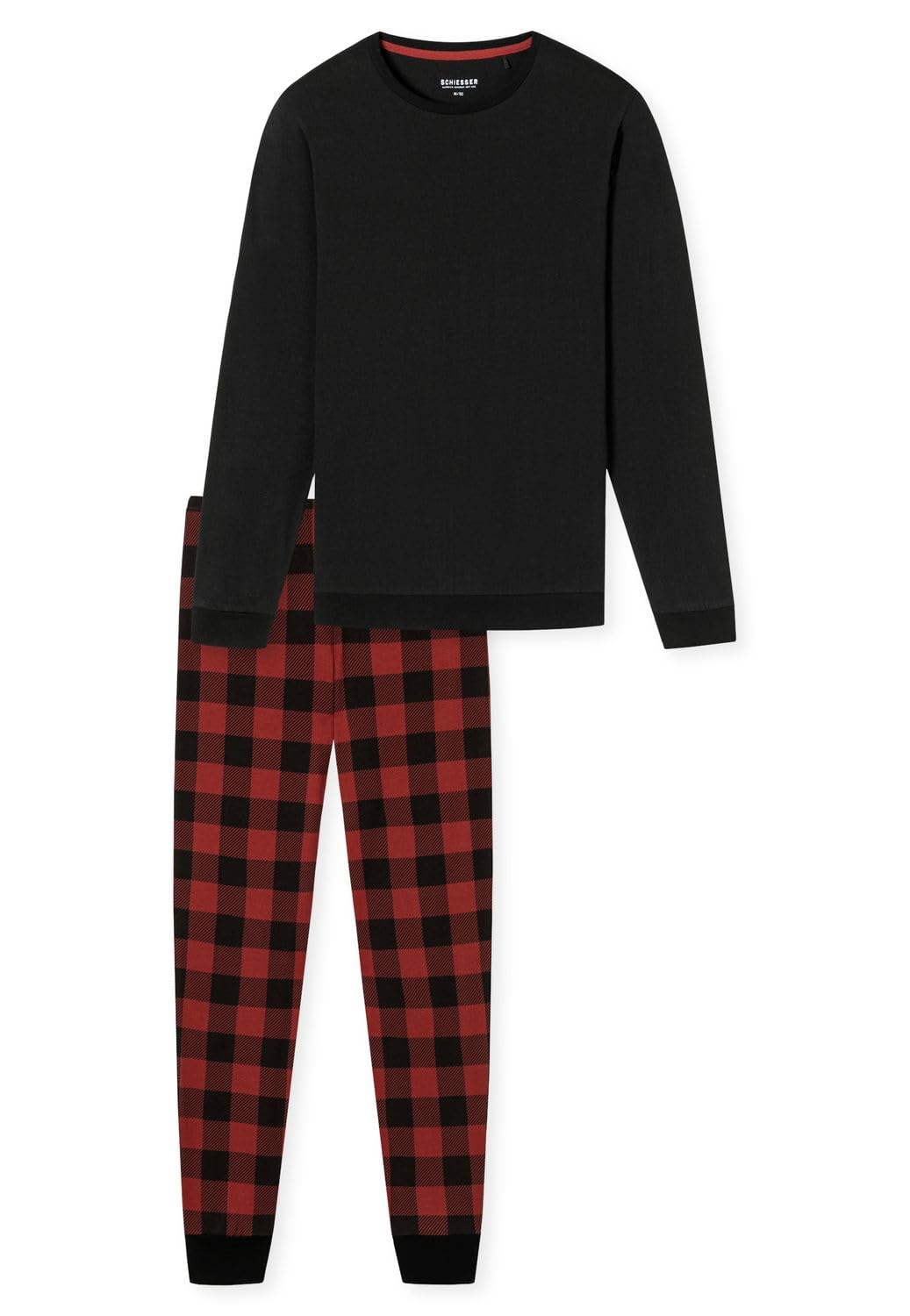 Schiesser Herren Schlafanzug lang mit Bündchen - Nightwear Set