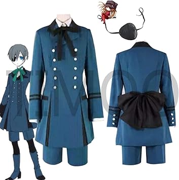 シエル ファントムハイヴ 普段着 バージョン コスプレ衣装 黒執事 坊ちゃん 伯爵 貴族 風 ディズニークリスマス ハロウィン イベント 仮装 変装 アニメ コスチューム メンズ 男性 Xs コスチュームセット ホビー