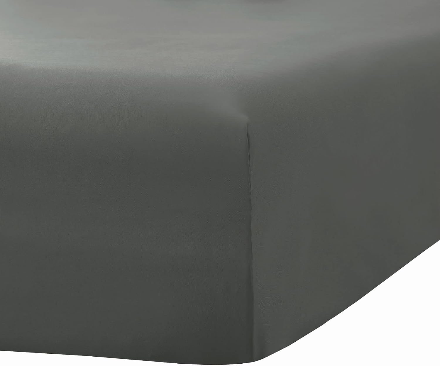 Ghooss Full Size Fitted Sheet Soft,Single Fitted Deep Pocket Sheet,Wrinkle,Fade and Stain Resistant,1 Pack,Dark Gray